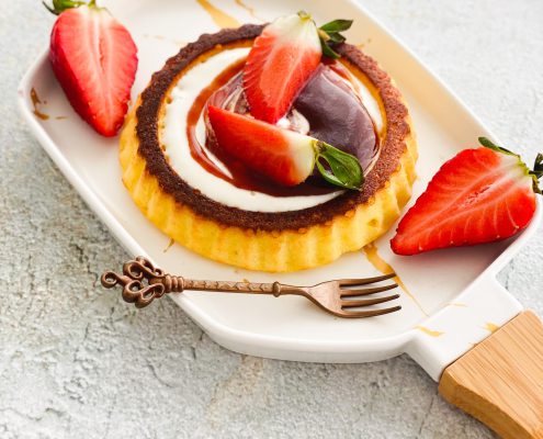 papanași la cuptor cu brânză de vaci Delaco