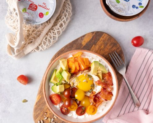 cottage mix sărat pentru mic dejun Delaco