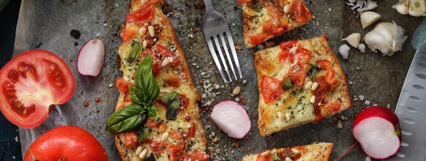 bruschetă cu mozzarella fresca Delaco