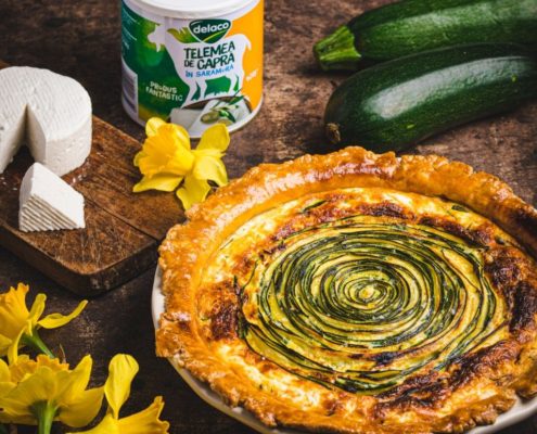 tartă cu telemea de capră Delaco
