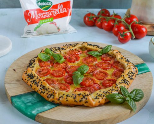 galette cu mozzarella fresca