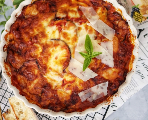 parmigiana cu vinete si Formaggio per Pasta Delaco
