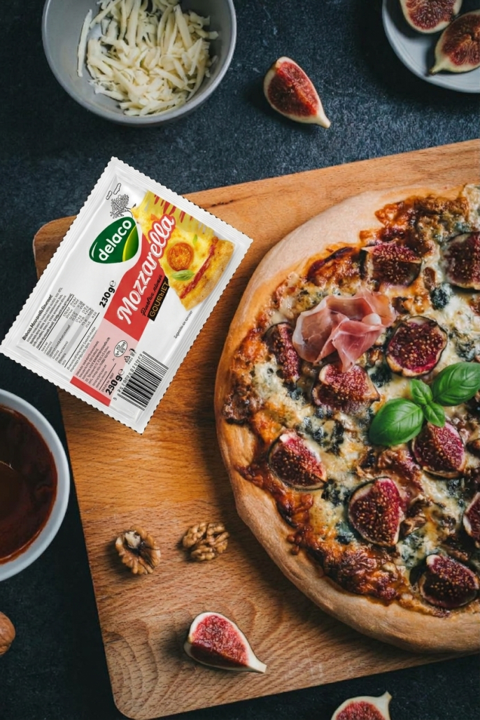 Pizza cu smochine blue cheese mozzarella