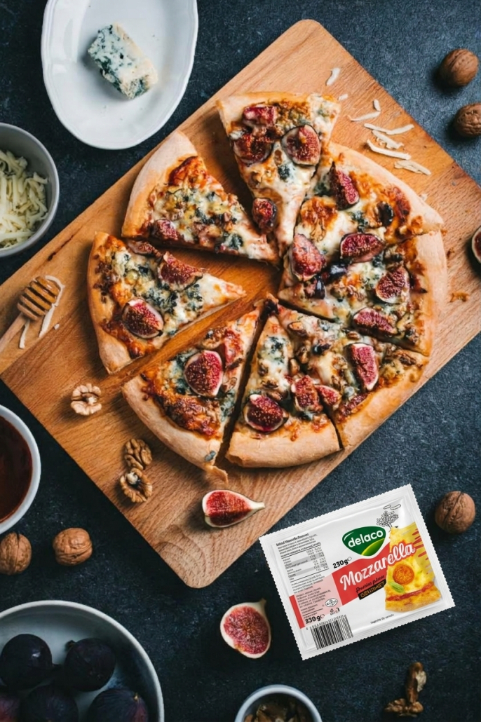 Pizza cu smochine si mozzarella