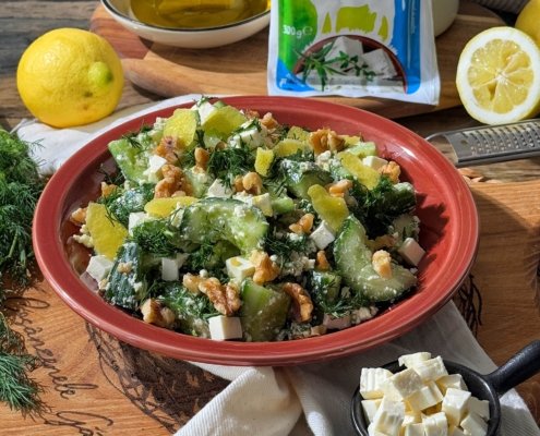 salata de castraveti cu telemea