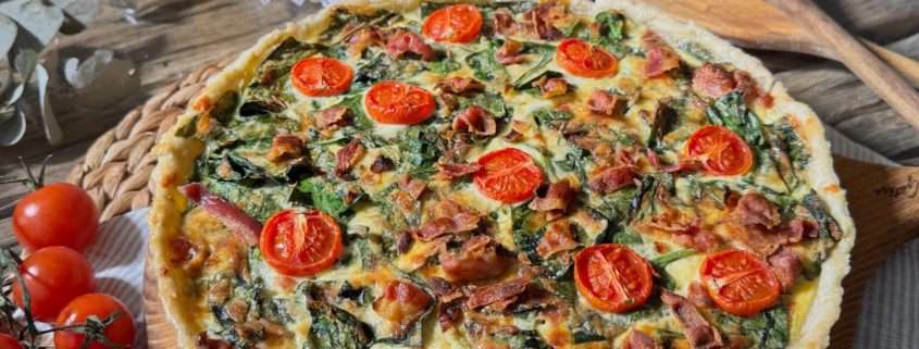 tarta cu spanac si mozzarella Delaco