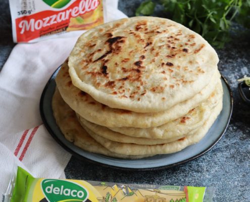 placinte cu cartofi si emmentaler Delaco la tigaie