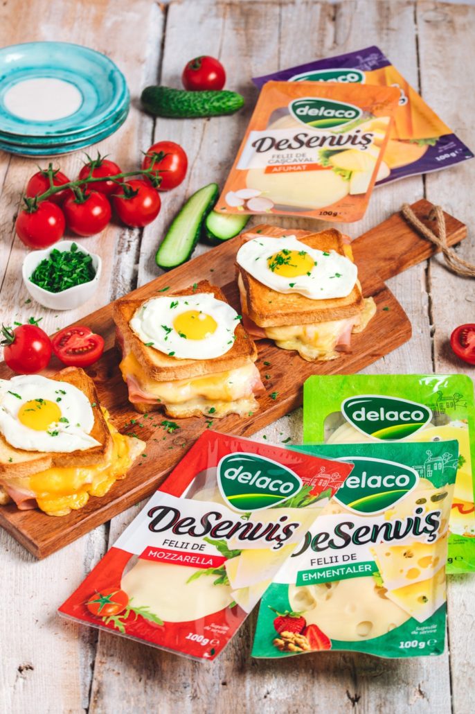 Sandwich frantuzesc cu sunca si branza DeSenvis Delaco