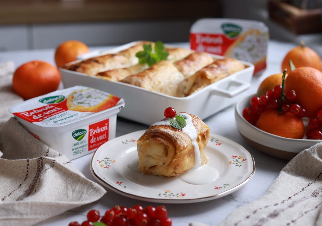 Reteta clatite la cuptor cu branza de vaci Delaco