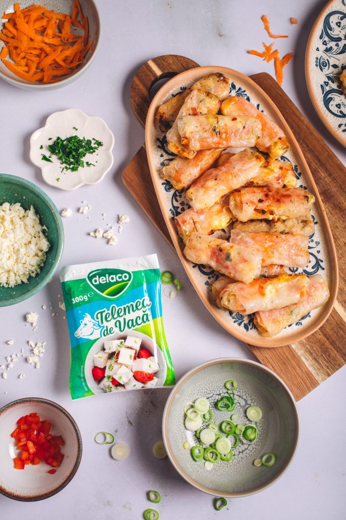 pachețele cu legume și telemea Delaco