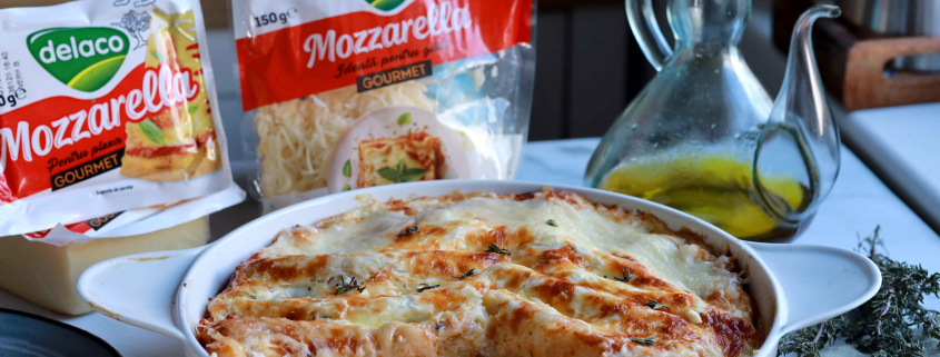 Cannelloni cu carne de vită și mozzarella Gourmet Delaco la cuptor