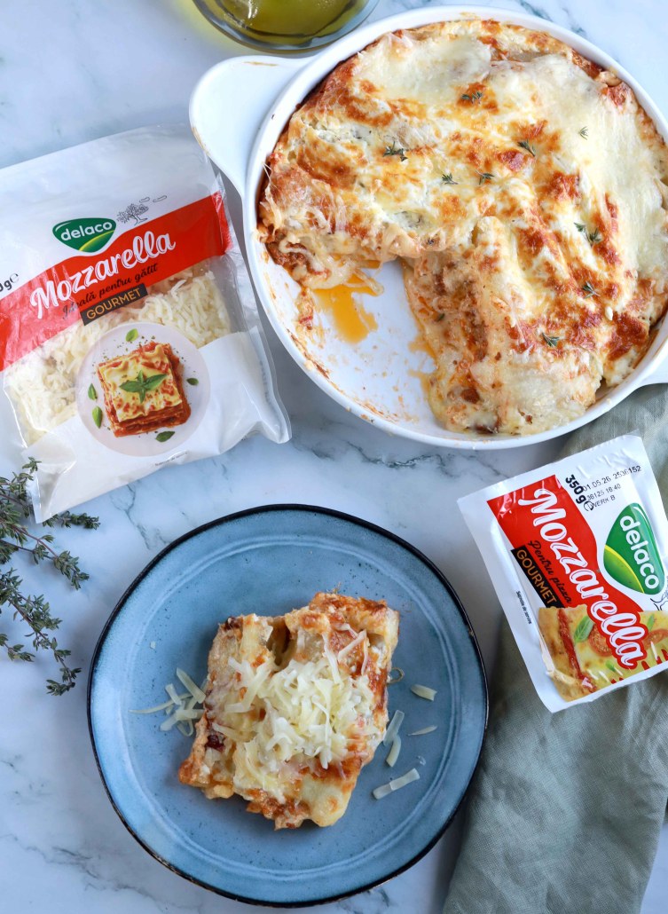 Cannelloni cu carne de vită și mozzarella Gourmet Delaco gratinată