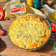Quiche rapid cu lipii, legume colorate și Mozzarella Gourmet Delaco