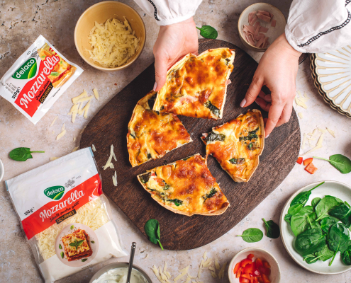 Quiche rapid in tortilla cu legume si mozzarella Gourmet