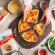 Quiche rapid in tortilla cu legume si mozzarella Gourmet